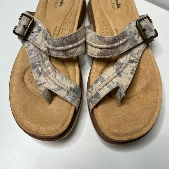 Clarks Collection Sandals Womens Size 10 Cushion Sole Brynn Madi Sand Beige - Picture 7 of 8